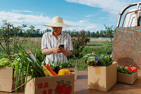 农民在线直播销售农产品图片