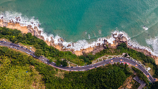 万宁滨海公路航拍图片