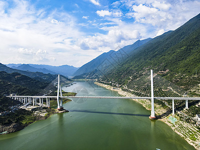 湖北长江秭归大桥航拍图片