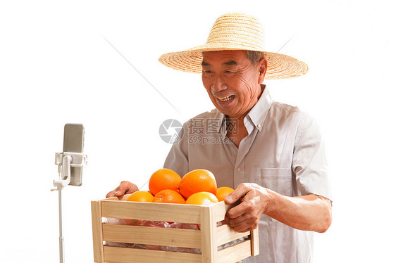 农民在线直播销售水果图片