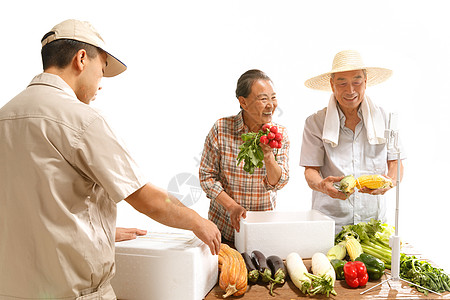 农民在线直播快递农产品图片