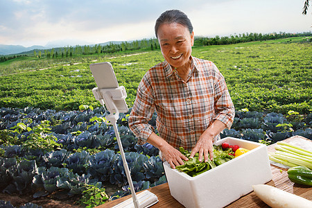 农民在线直播快递农产品图片