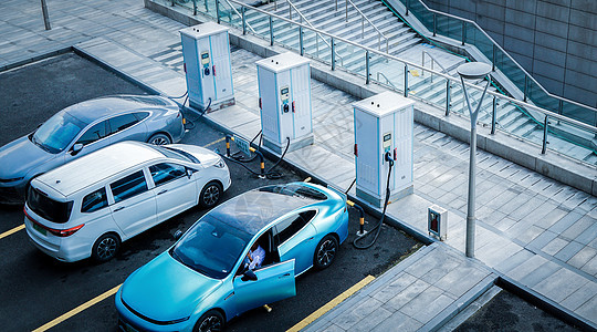 新能源电动汽车充电桩背景图片