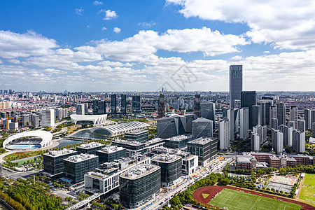 上海前滩商务建筑群航拍图片
