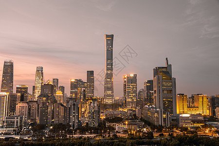北京国贸中央商务区cbd城市夜景图片