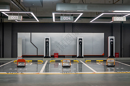 新能源汽车充电桩专用停车位图片