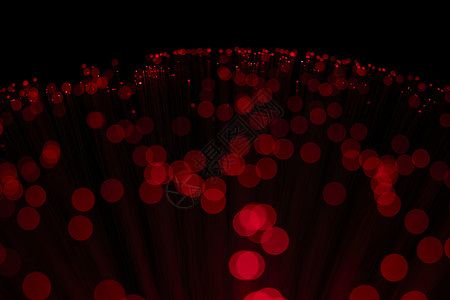 高架电缆科技背景红色光纤背景