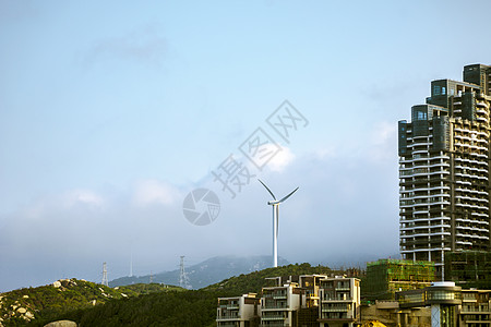 城市中的风力发电机图片