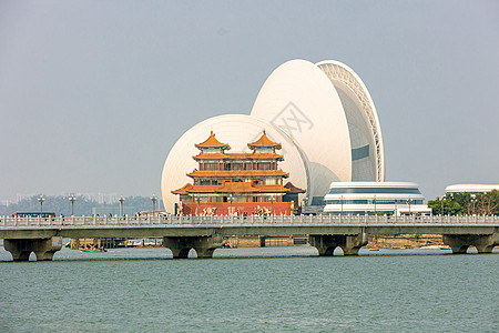 珠海日月贝珠海地标日月贝背景