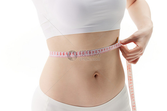 女子减肥瘦身量腰围图片