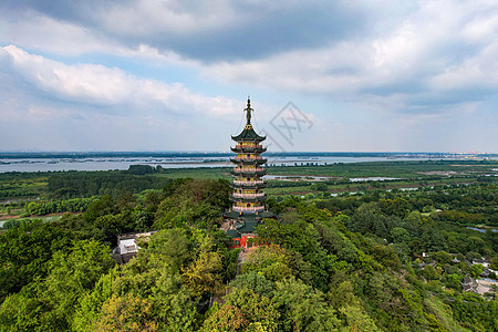 江苏镇江北固山5A景区航拍图片