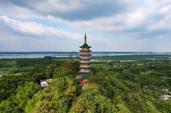 江苏镇江北固山5A景区航拍图片