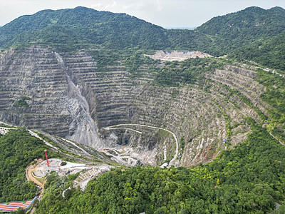 湖北黄石矿山公园4A景区航拍图片