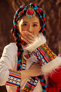 少数民族藏族少女图片