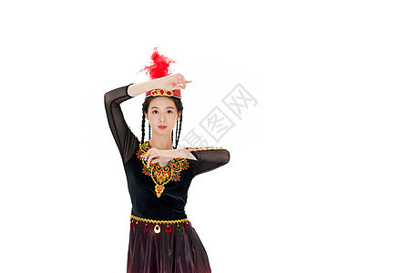 跳舞的维吾尔族女性图片