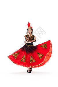 跳舞的维吾尔族女性图片