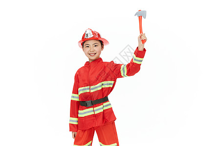 可爱女孩手持消防锤图片