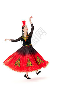舞蹈表演培训穿着民族服饰舞蹈的女性背景