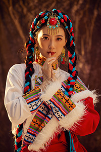 游牧民族藏民女性形象图片