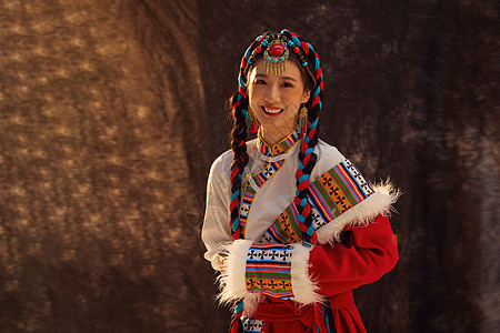游牧民族藏民女性形象高清图片