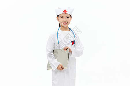 小女孩扮演医护人员形象图片