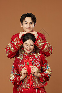 中式婚礼喜庆服装图片