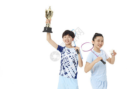 儿童羽毛球比赛获得冠军图片