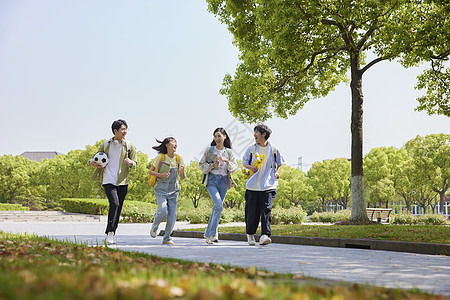 活力四射的青年大学生背景图片