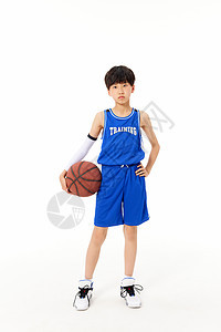 儿童篮球运动形象背景图片