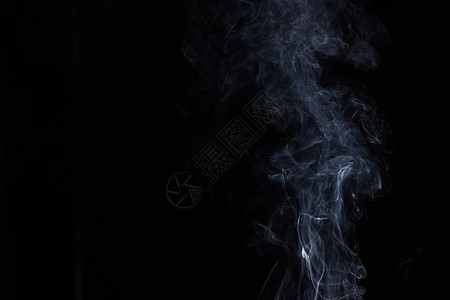 黑背景蓝色烟雾素材图片