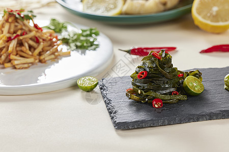 中式凉菜海带图片