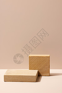 木块静物展台形象背景图片