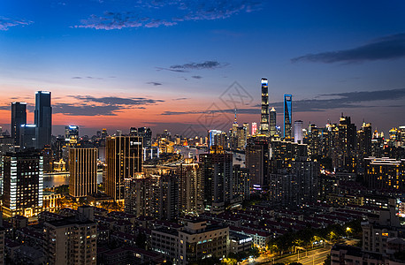 上海陆家嘴城市夜景建筑图片