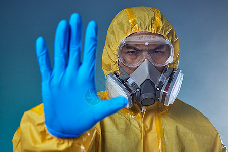 拒绝核污染的科研人员背景图片