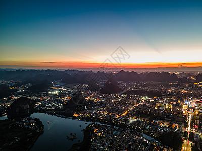 大气广西阳朔山水风光背景图片