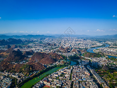 大气广西阳朔山水风光背景图片