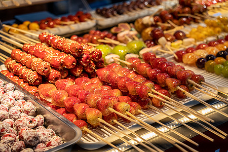 冬季美食冰糖葫芦背景图片