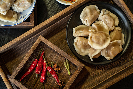 冬季美食水饺背景图片