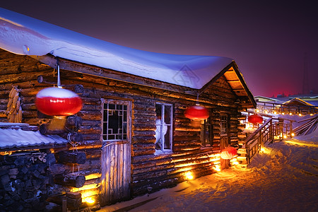 5A风景区东北雪乡旅游景区背景图片