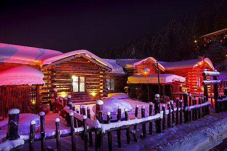 雪乡的冬天5A风景区东北雪乡旅游景区背景