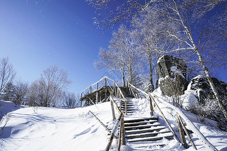 东北雪谷风景区背景图片