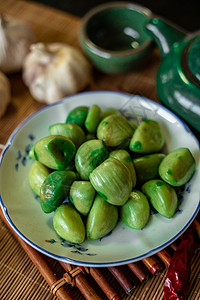 冬季美食腊八蒜背景图片