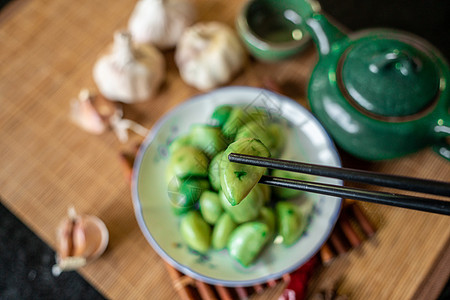 冬季美食腊八蒜背景图片