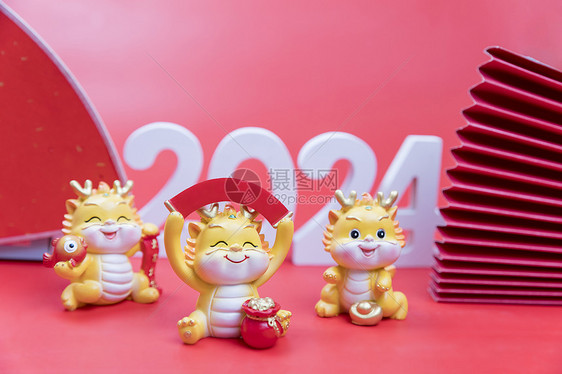 龙年新年春节红色背景图片