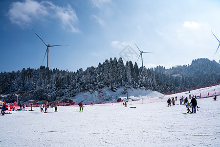 冬天户外运动滑雪图片