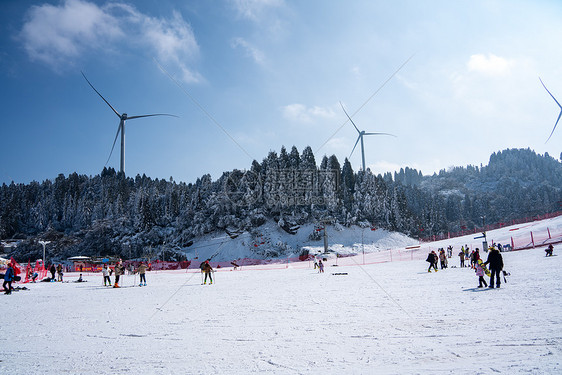 冬天户外运动滑雪图片