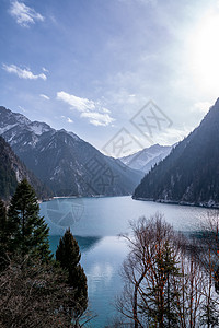 九寨沟冬景川西九寨沟长海背景