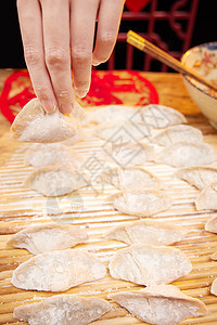 新年传统水饺背景图片