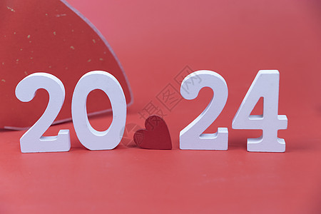 2024年红色新年背景图片