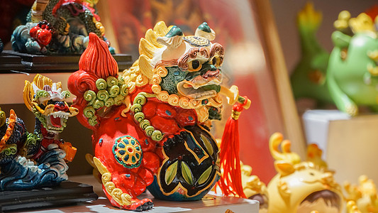 中国结福年货市场龙年春节装饰挂件背景